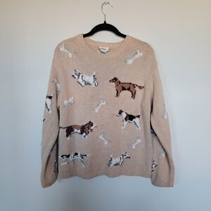 Talbots Beige Dog Bone Sweater